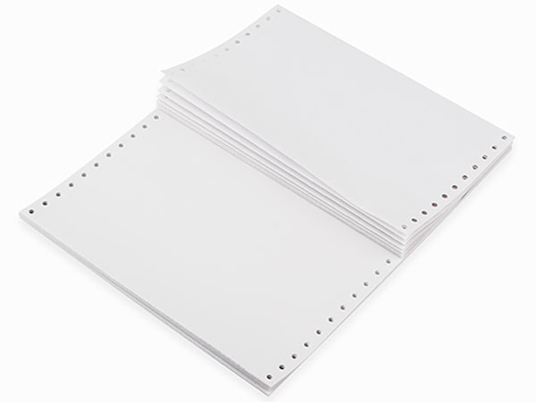 A stack of continuous paper