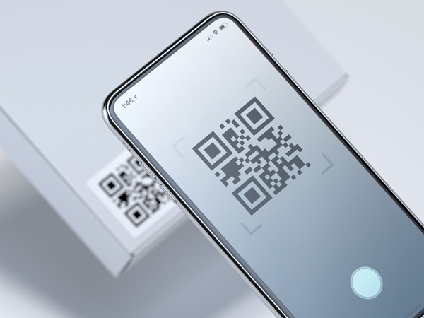 mobile phone scanning a secure packaging label