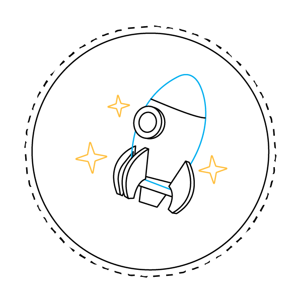 deploy rocket ship icon