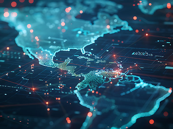 digital map of the world