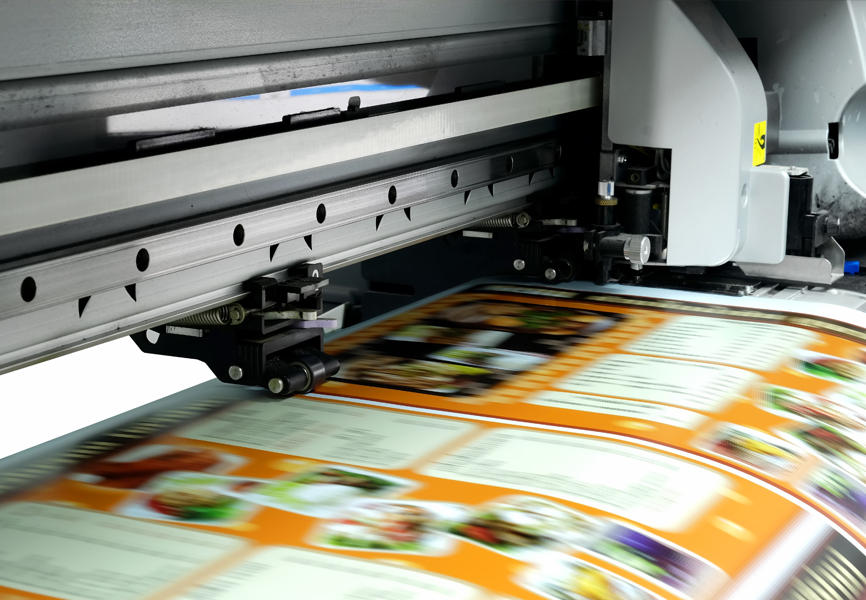 Large inkjet printer running