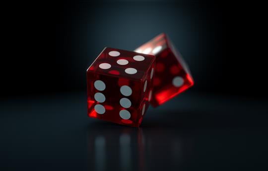 red dice black background