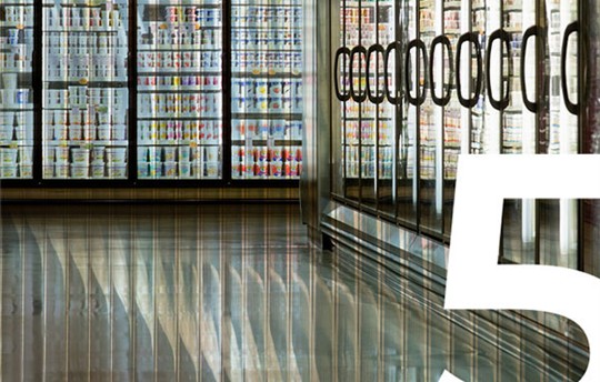 Freezer aisle in a grocery store