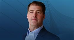 Brian Cox on blue background