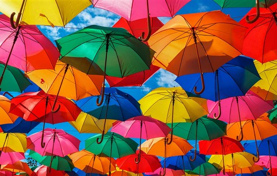 colorful umbrellas