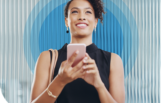 woman using her cell phone